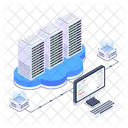 Data Centers Online Data Storage Cloud Storage アイコン