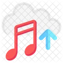 Cloud Storage Music Uploading Icon