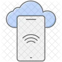 Cloud Storage App Lineal Color Icon Icon