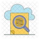 Cloud Storage Data Search Cloud Storage Data Search Flat Style File Icon