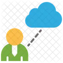 Cloud Storage Businessman Cloud Connection Icon