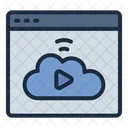 Streaming En Nuage Streaming Medias Icône