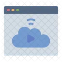 Streaming En Nuage Streaming Medias Icône