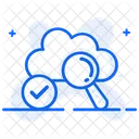 Cloud Suche Cloud Analyse Cloud Finden Icon