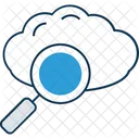 Cloud Suche Cloud Mit Lupe Cloud Netzwerk Symbol