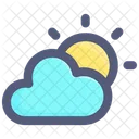 Cloudy Sun Day Icon