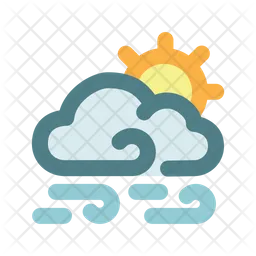 Cloud Sun Wind  Icon