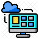Cloud System Database Server Symbol