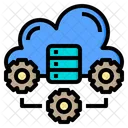 Technologie Cloud System Online Symbol