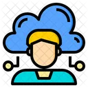Management Cloud System Online Icon
