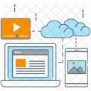 Cloud Computing Cloud Technologie Cloud Dienst Symbol