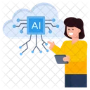 Ai Cloud Cloud Technology Cloud Microchip Icon