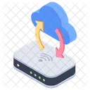 Cloud Network Hub Network Connection Internet Hub Icon
