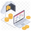 Cloud Technology Bitcoin Network Cloud Computing Icon