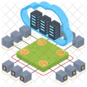 Cloud Technology Bitcoin Network Cloud Computing Icon