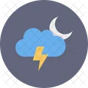 Moon Cloud Thunder Icon