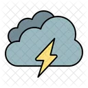 Thunder Cloudy Cloud Icon