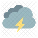 Thunder Cloudy Cloud Icon