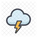 Cloud Thunder Thunderstorm Lightning Icon