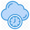 Clock Time Cloud Icon