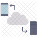 Cloud Transfer Cloud Data Sharing File Transfer Icon