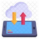 Cloud Daten Cloud Hosting Cloud Ubertragung Symbol
