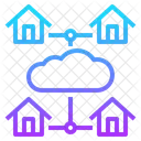 Cloud Tranmit Work At Home Office Connection Icon