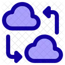 Cloud Ubertragung Cloud Austausch Datenubertragung Symbol