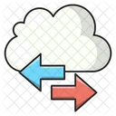 Cloud Ubertragung Austausch Symbol