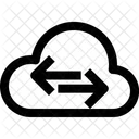 Pfeil Nach Links Cloud Technologie Pfeil Zeigt Icon