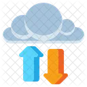 Cloud Ubertragung Cloud Austausch Datenubertragung Symbol