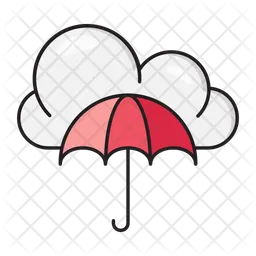 Cloud Umbrella  Icon