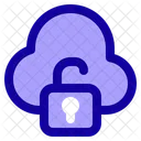 Cloud Unlock Data Security Security Icon