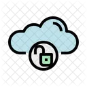 Cloud Unlocked Unsecure Cloud Service Icon