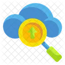 Cloud Upload Search Magnifying Icon