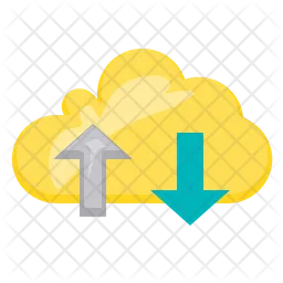 クラウド アップロード ダウンロード  アイコン