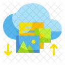 Cloud Upload Download Data Transfer Clouds Icon