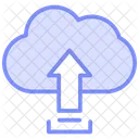 Cloud Upload Duotone Line Icon Icon