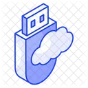 Cloud Usb Storage Icon