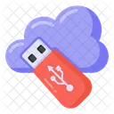 Flash Drive Cloud Usb External Storage Icon