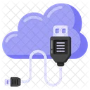 Flash Drive Cloud Usb External Storage Icon