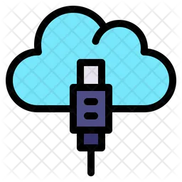 Cloud Usb Cable  Icon