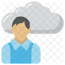 Cloud Man Wireless Icon