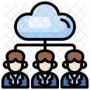 Cloud User Stick Man Networking Icon
