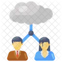 Cloud Users Cloud Team Cloud Persons Icon