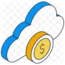 Cloud Verdienst Cloud Geld Cloud Investition Symbol