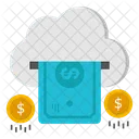 Cloud Verdienst Cloud Geld Cloud Cash Symbol