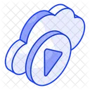Cloud Video Computing Icon