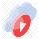Cloud Video Computing Icon