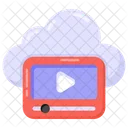 Cloud Media Cloud Video Video Streaming Icon